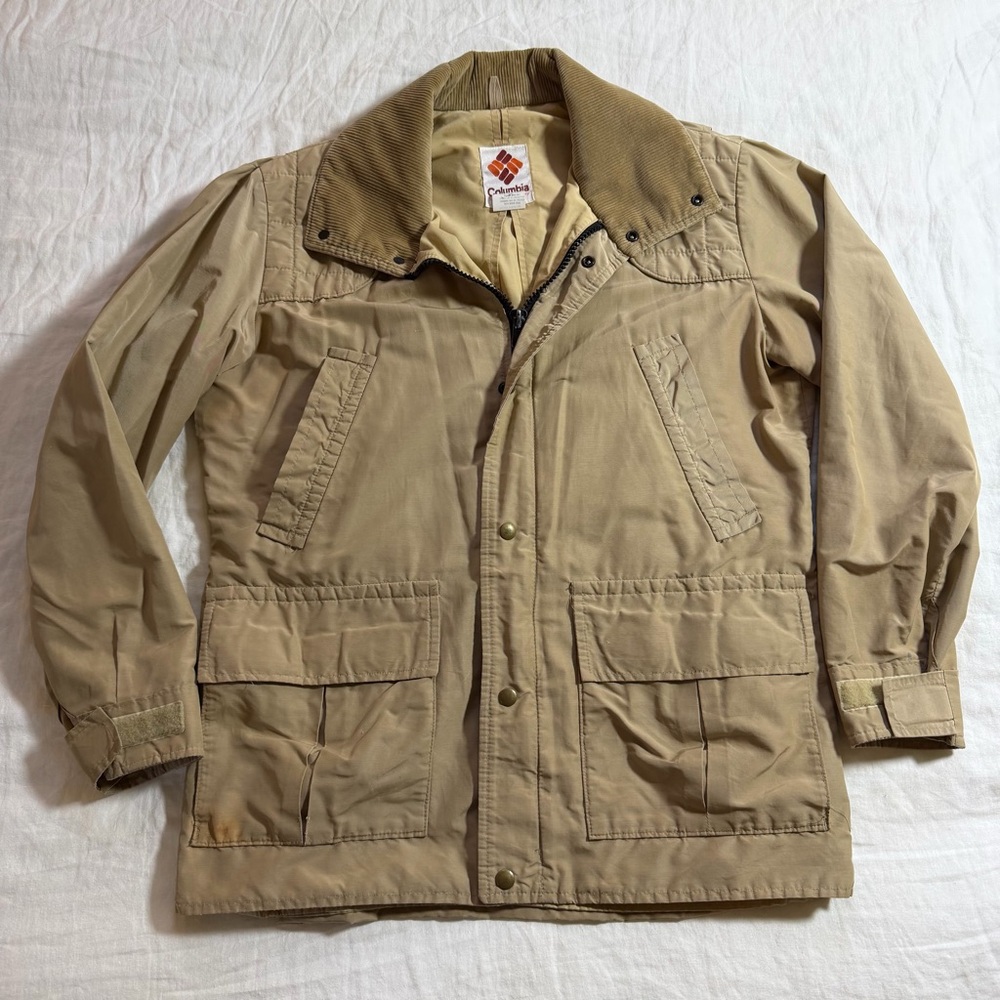 Columbia Vintage Tan Hunting Military Jacket